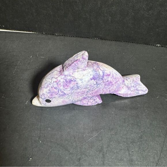 Other - Purple Carved Stone Dolphin [Item 446]